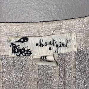 Medium sheer cream blouse